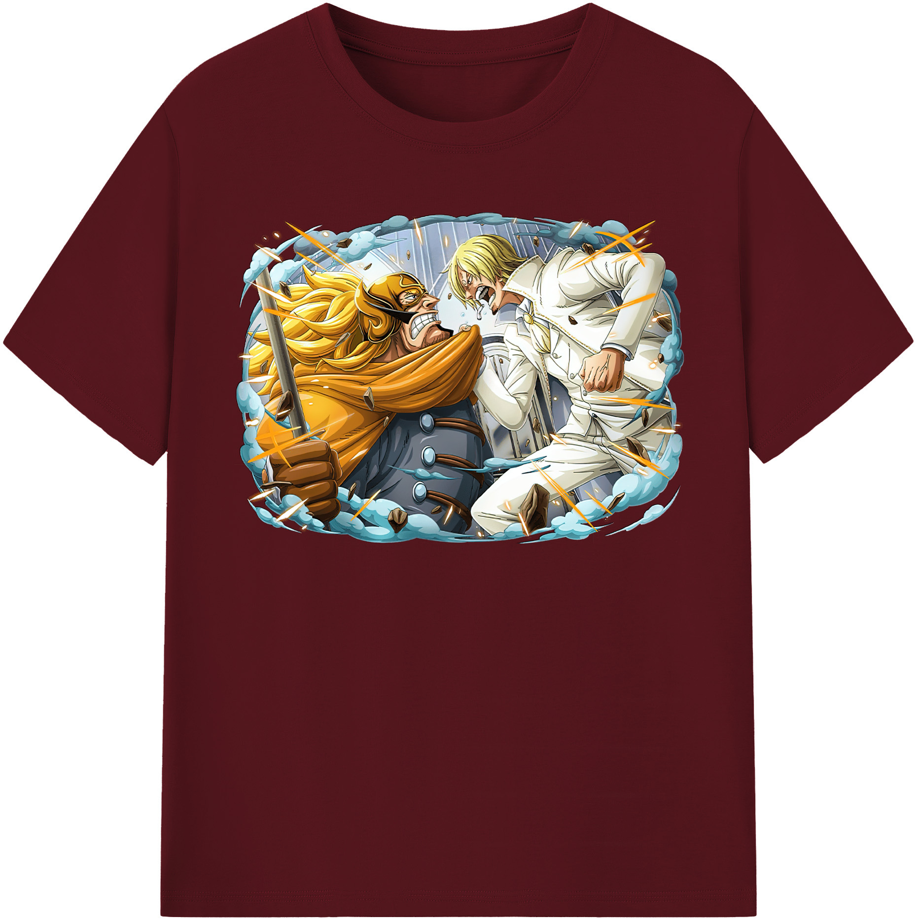 ワンピース サンジ ONE PIECE Sanji 綿100％半袖Tシャツ（フロントプリント）